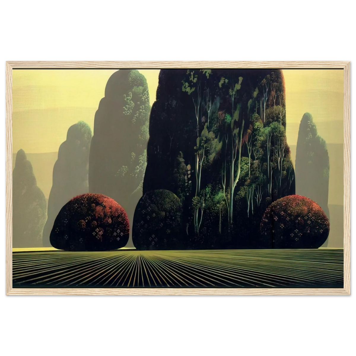 Autumn Eucalyptus Framed Poster | Eyvind Earle Framed Prints Wall Art | Eyvind Earle Prints