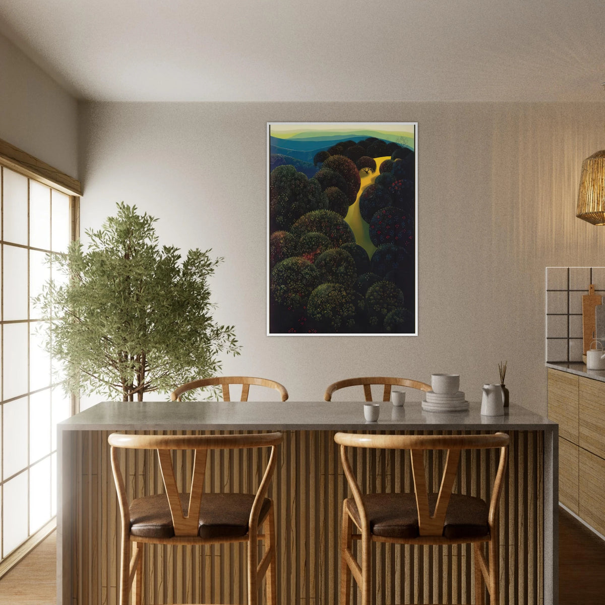 Hidden Pasture Framed Poster | Eyvind Earle Framed Prints Wall Art | Eyvind Earle Prints