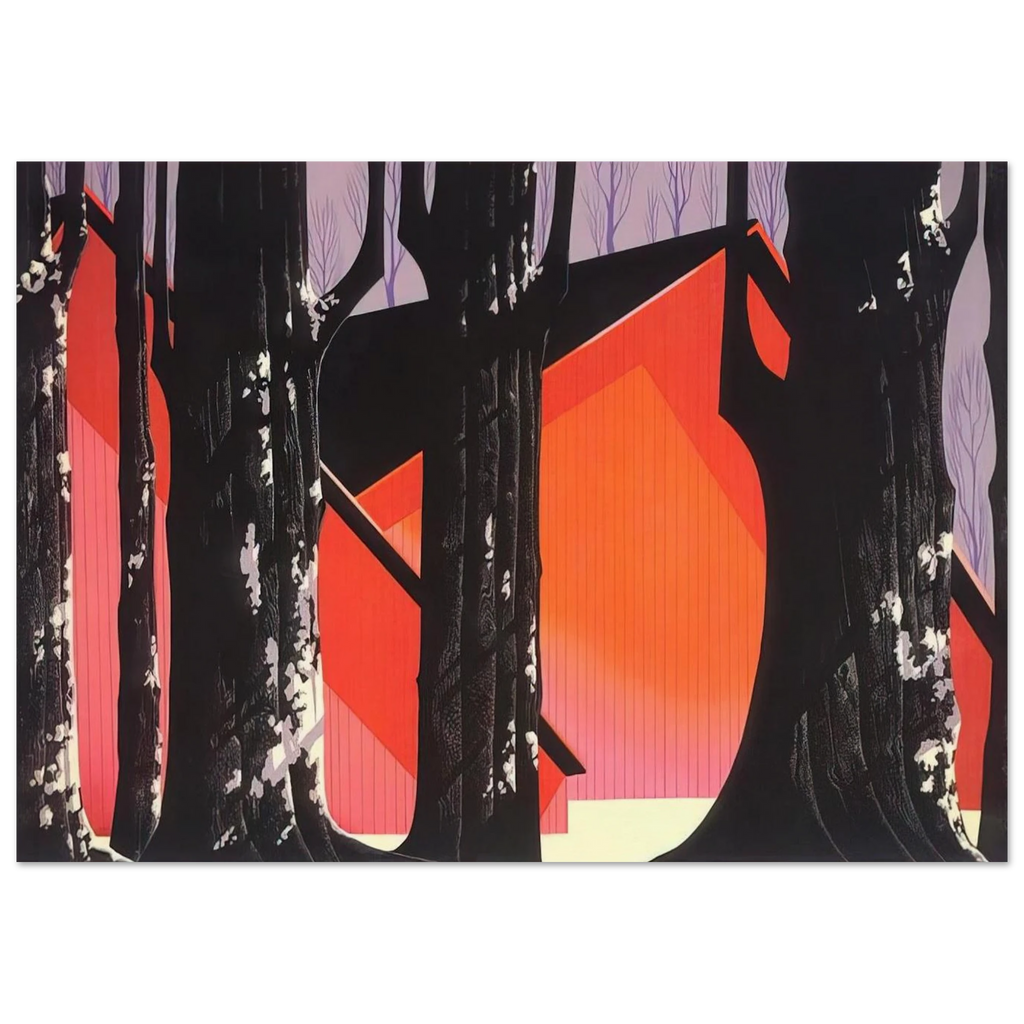 Winter Barnyard Poster | Eyvind Earle Poster | Eyvind Earle Prints