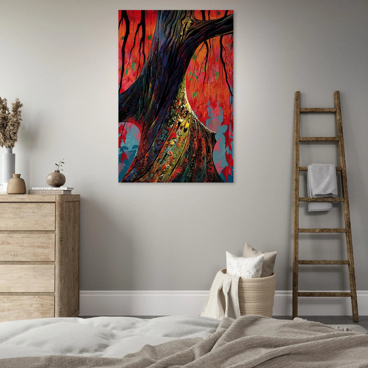 Fire red and gold Poster | Eyvind Earle Poster | Eyvind Earle Prints