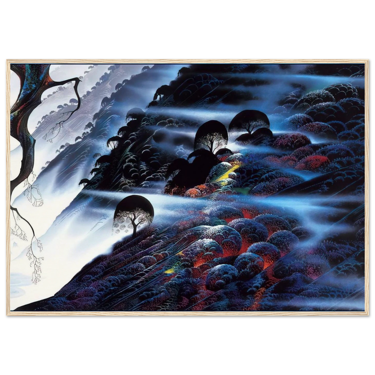 Blue Light Framed Poster | Eyvind Earle Framed Prints Wall Art | Eyvind Earle Prints