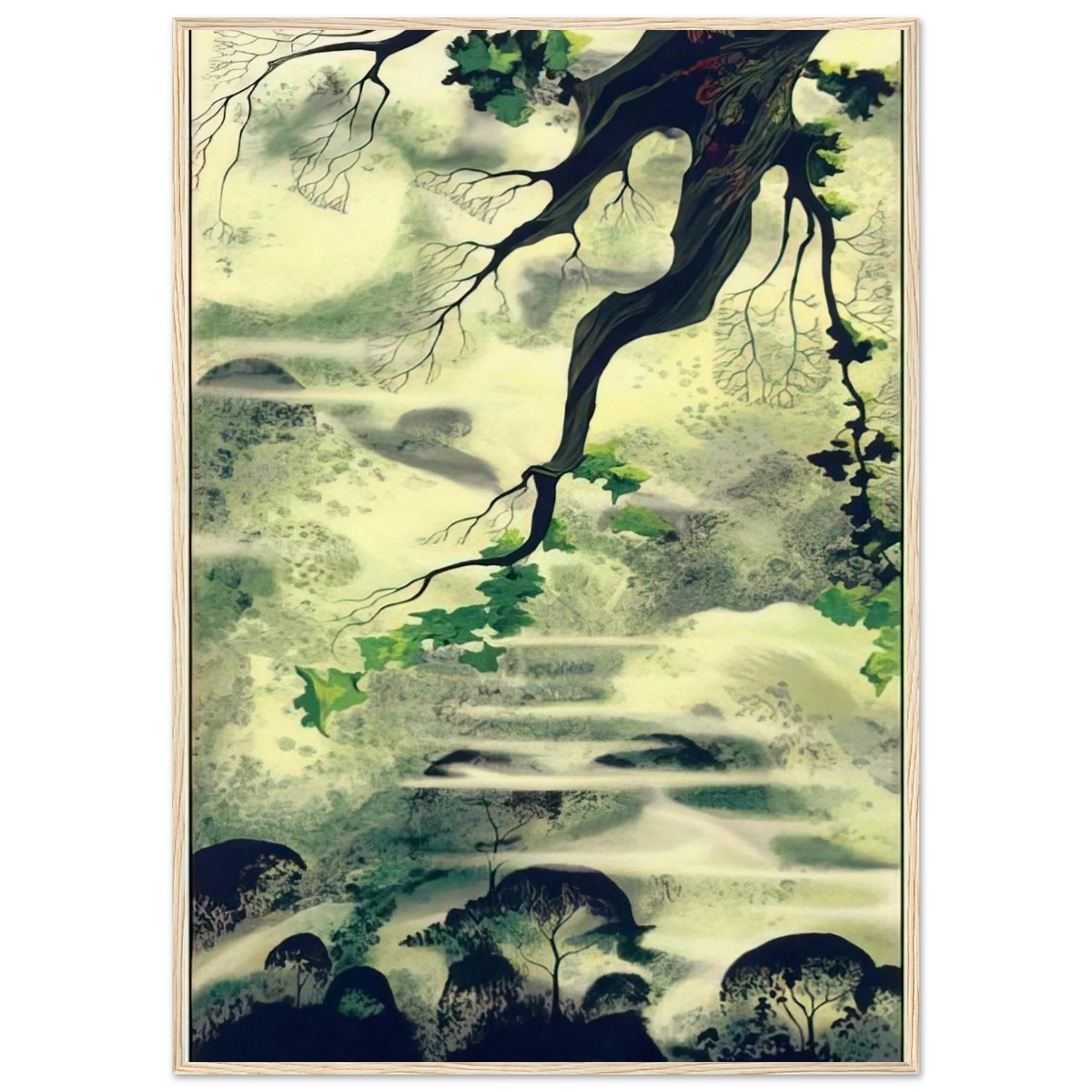 Fog Bound Framed Poster | Eyvind Earle Framed Prints Wall Art | Eyvind Earle Prints
