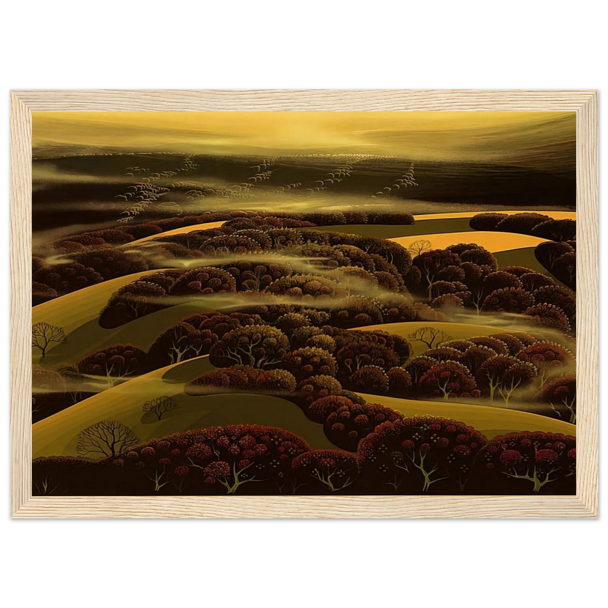 When the Fog Rolls In Framed Poster | Eyvind Earle Framed Prints Wall Art | Eyvind Earle Prints
