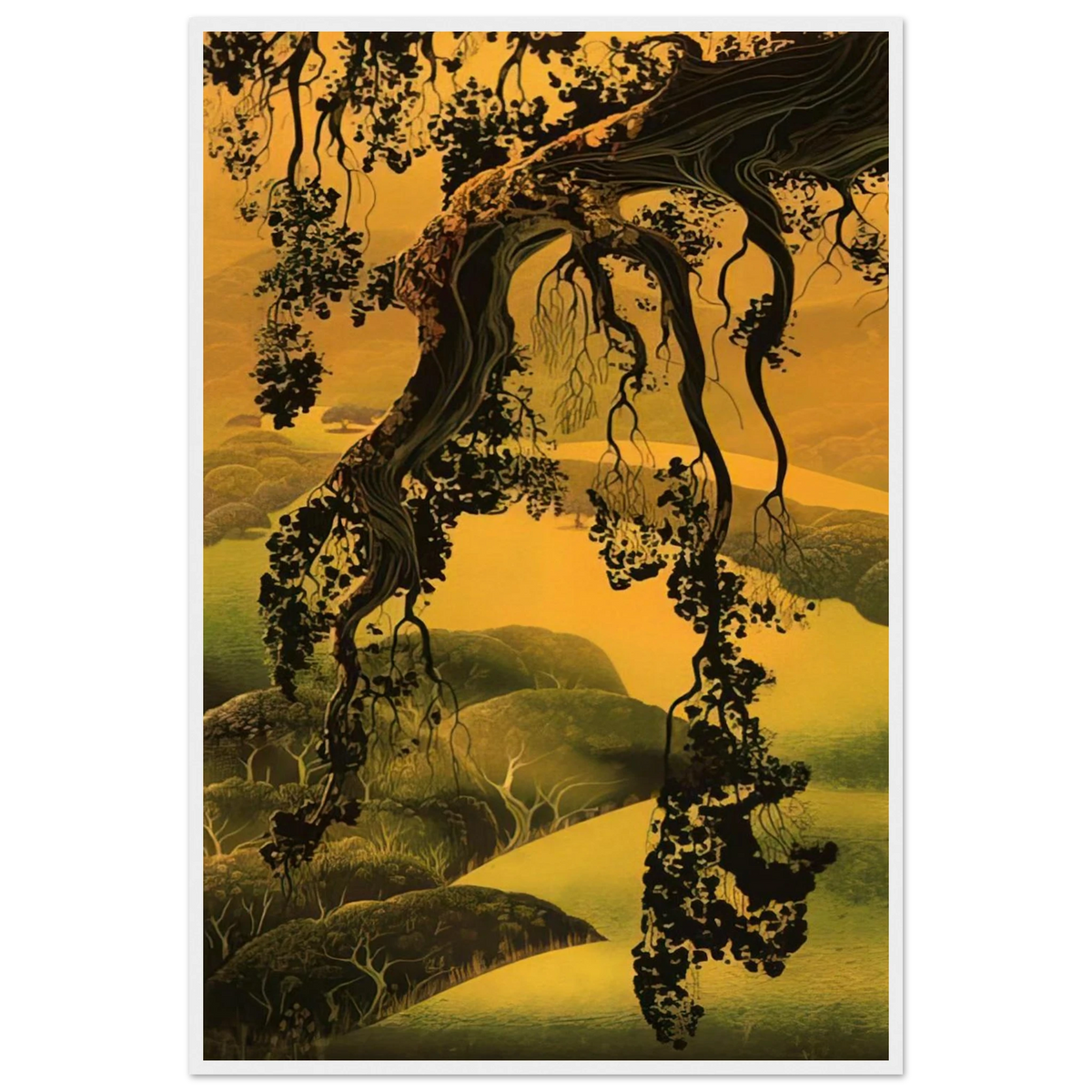 Yorktown Branch Framed Poster | Eyvind Earle Framed Prints Wall Art | Eyvind Earle Prints