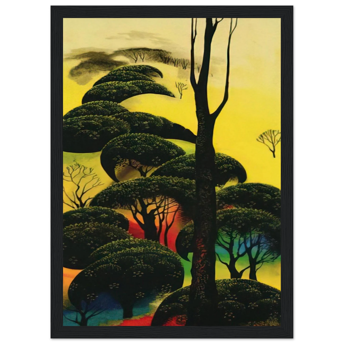 Climbing Oaks Framed Poster | Eyvind Earle Framed Prints Wall Art | Eyvind Earle Prints