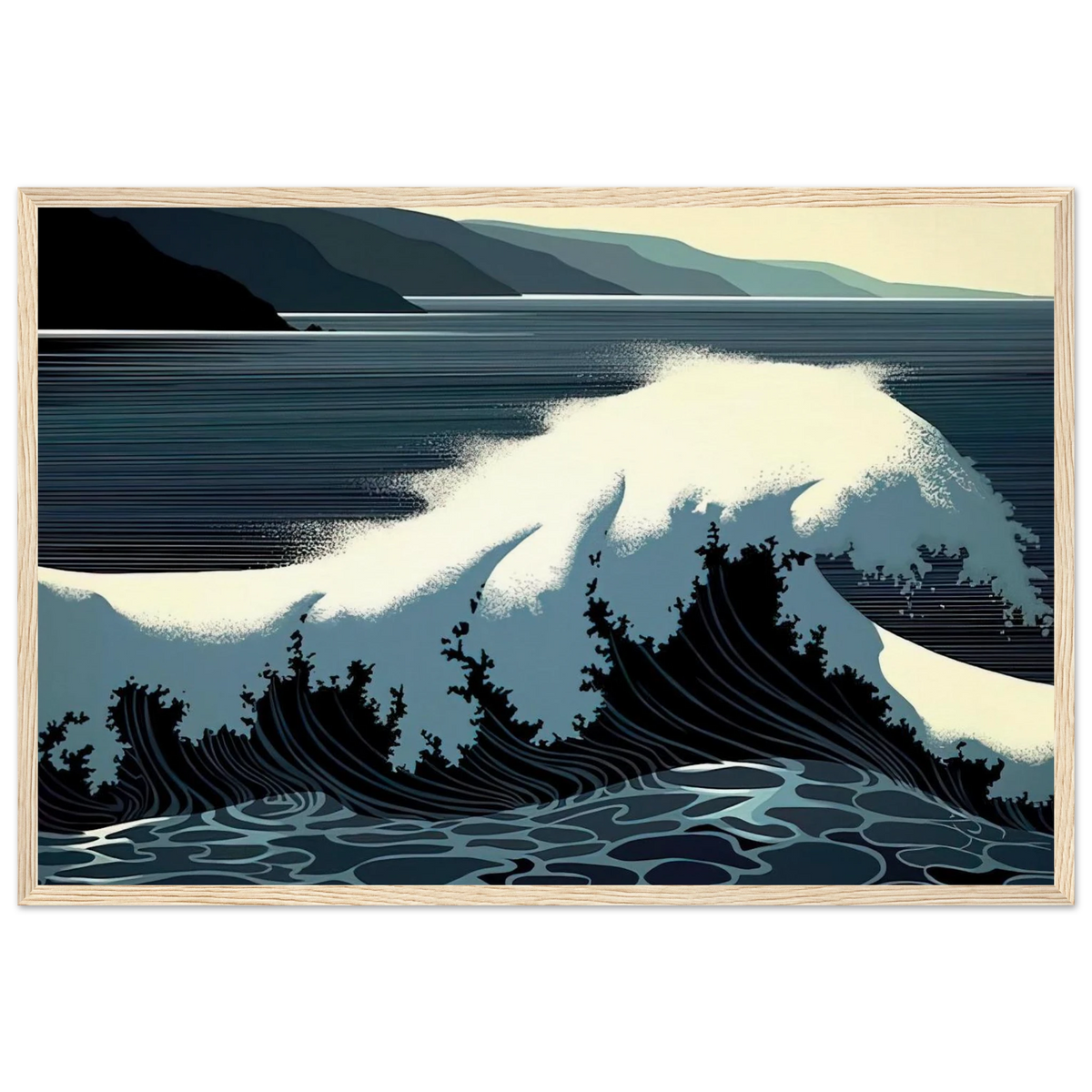 A Sounding of Surf Framed Poster | Eyvind Earle Framed Prints Wall Art | Eyvind Earle Prints