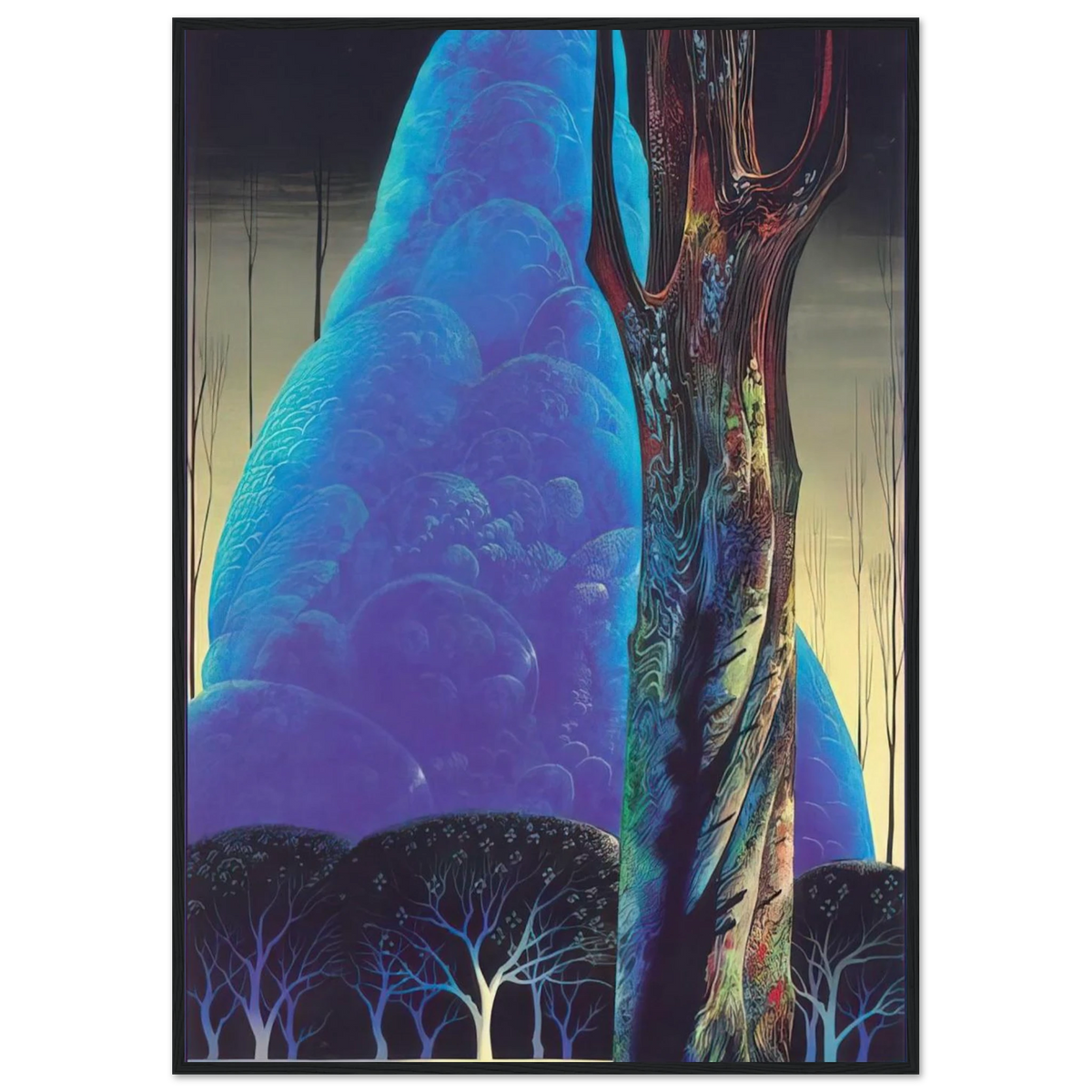 Blue Nocturne Framed Poster | Eyvind Earle Framed Prints Wall Art | Eyvind Earle Prints