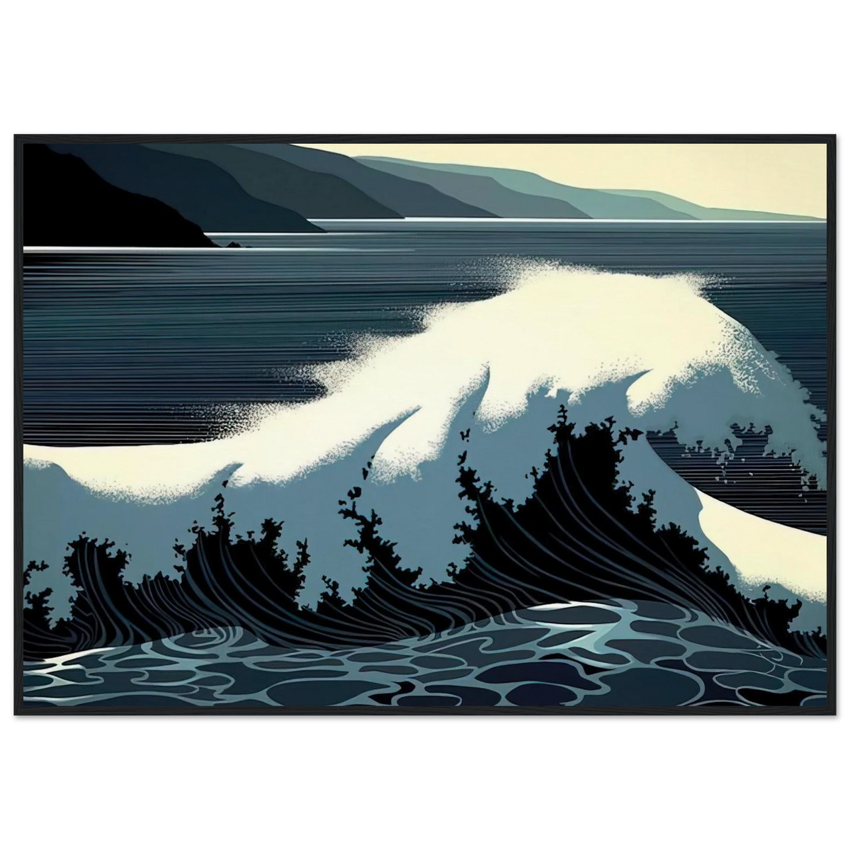 A Sounding of Surf Framed Poster | Eyvind Earle Framed Prints Wall Art | Eyvind Earle Prints