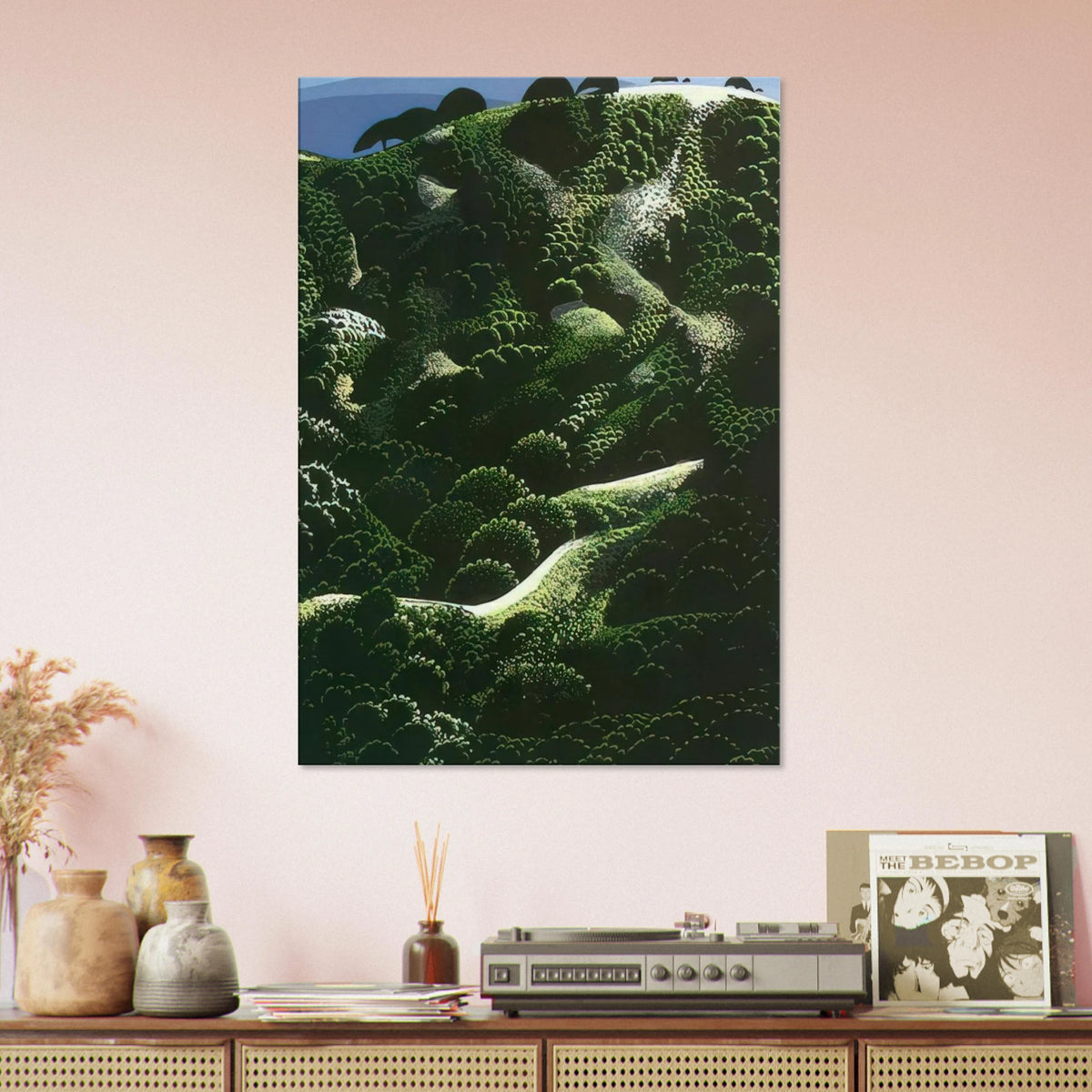 Santa Barbara Mountains Canvas | Eyvind Earle Canvas | Eyvind Earle Prints