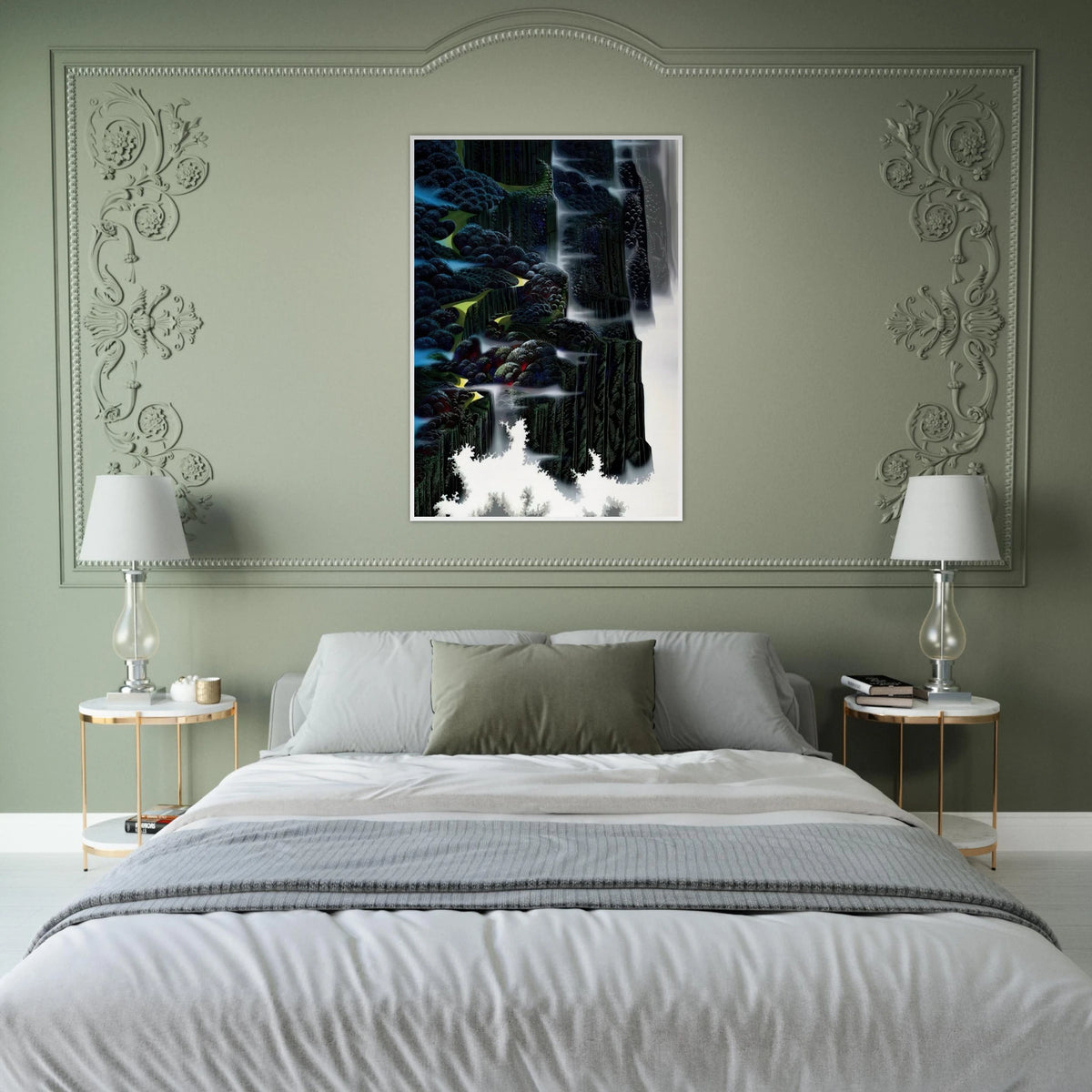 Sea Cliffs Rising Framed Poster | Eyvind Earle Framed Prints Wall Art | Eyvind Earle Prints