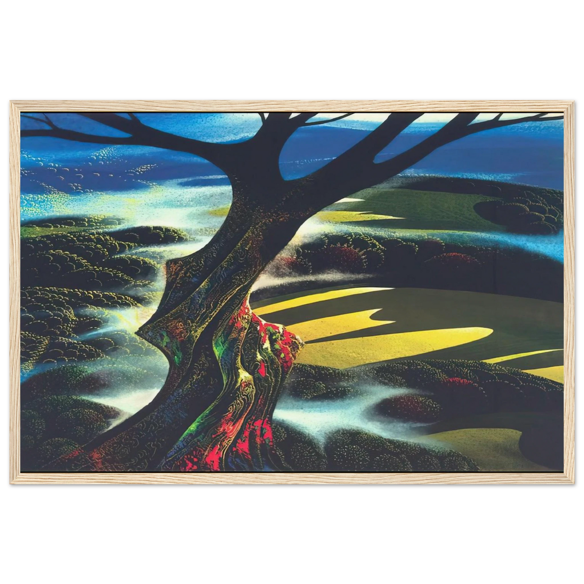Autumn Shadows Framed Poster | Eyvind Earle Framed Prints Wall Art | Eyvind Earle Prints