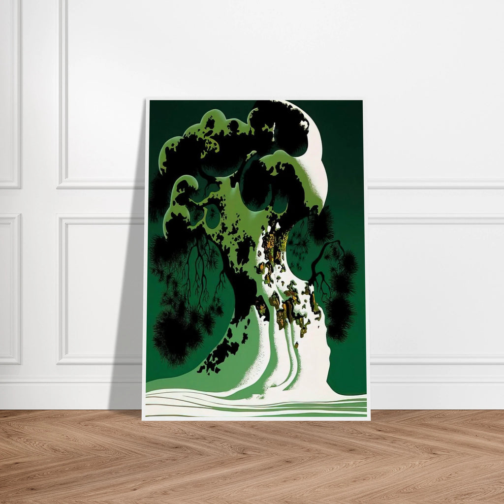 Snow Covered Bonsai Framed Poster | Eyvind Earle Framed Prints Wall Art | Eyvind Earle Prints