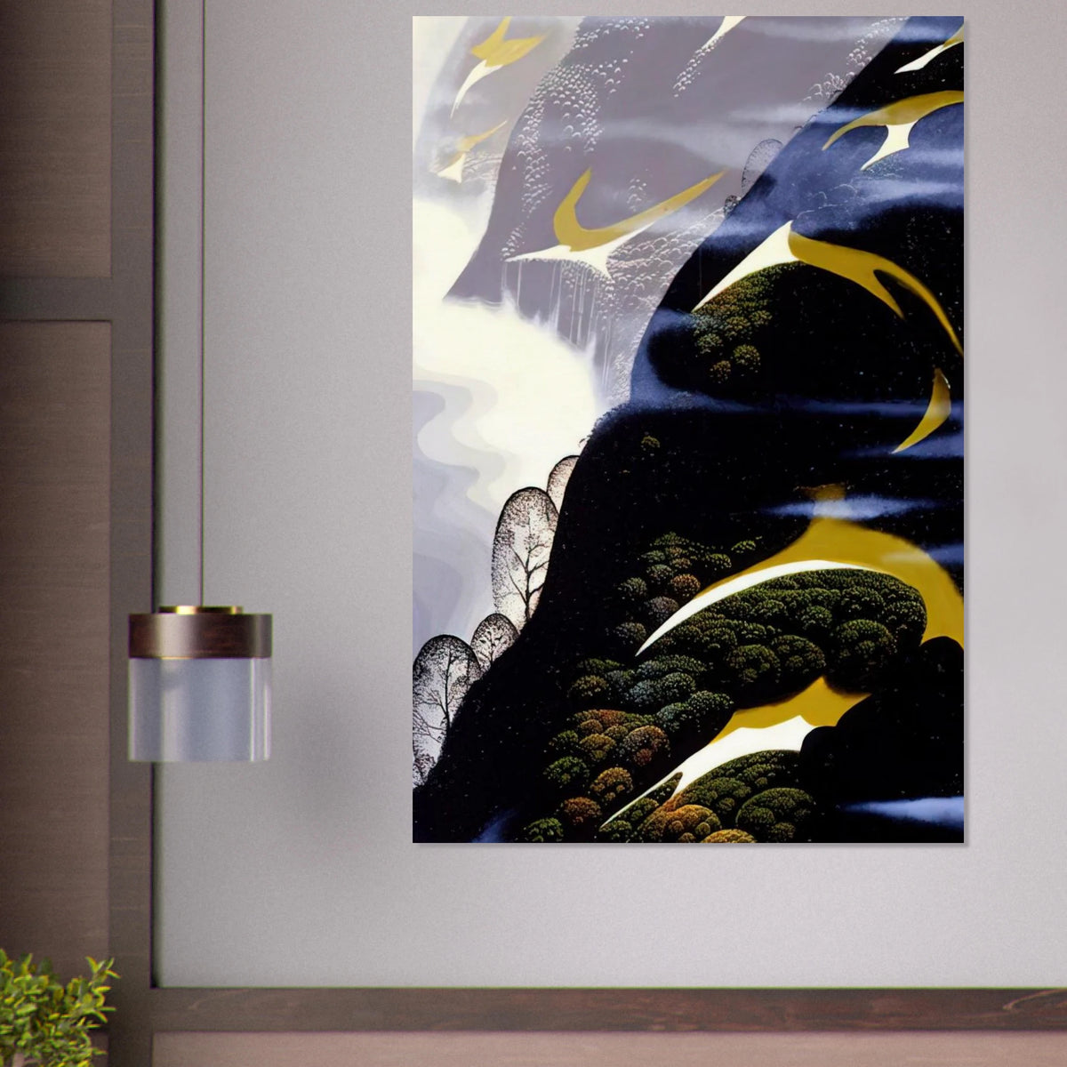 Copy of Sea mist and Pastures Poster | Eyvind Earle Poster | Eyvind Earle Prints