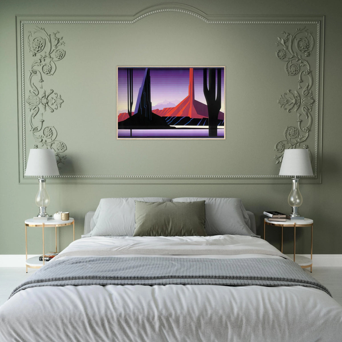 Beneath A Silent Sky Framed Poster | Eyvind Earle Framed Prints Wall Art | Eyvind Earle Prints
