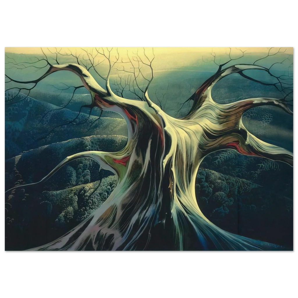 Moonlit Tree Trunk Poster | Eyvind Earle Poster | Eyvind Earle Prints
