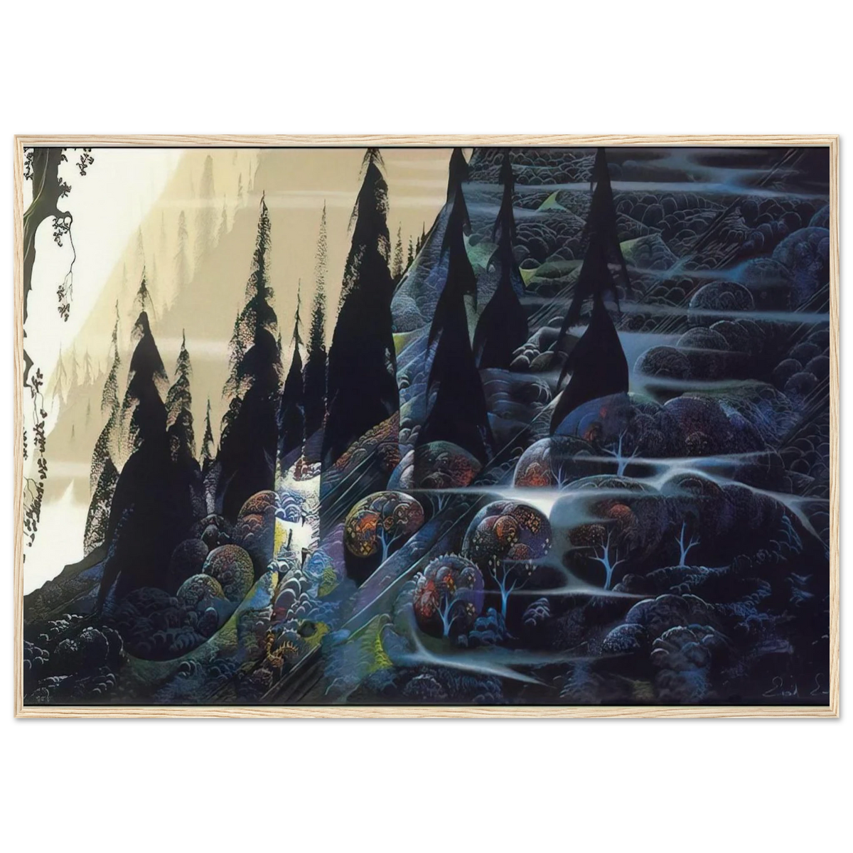 Black Spruce Framed Poster | Eyvind Earle Framed Prints Wall Art | Eyvind Earle Prints