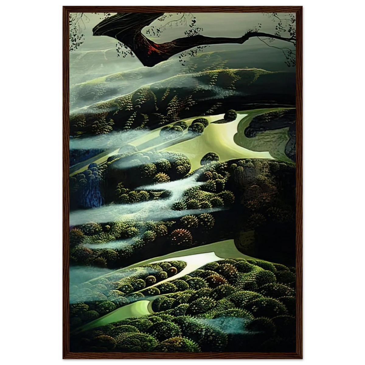 Carmel Valley Memory Framed Poster | Eyvind Earle Framed Prints Wall Art | Eyvind Earle Prints