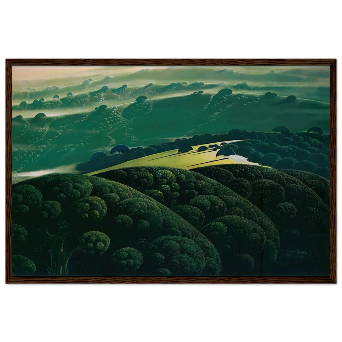 Morning Fog Framed Poster | Eyvind Earle Framed Prints Wall Art | Eyvind Earle Prints
