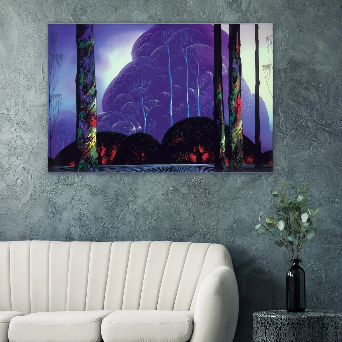 Purple Sunset Poster | Eyvind Earle Poster | Eyvind Earle Prints