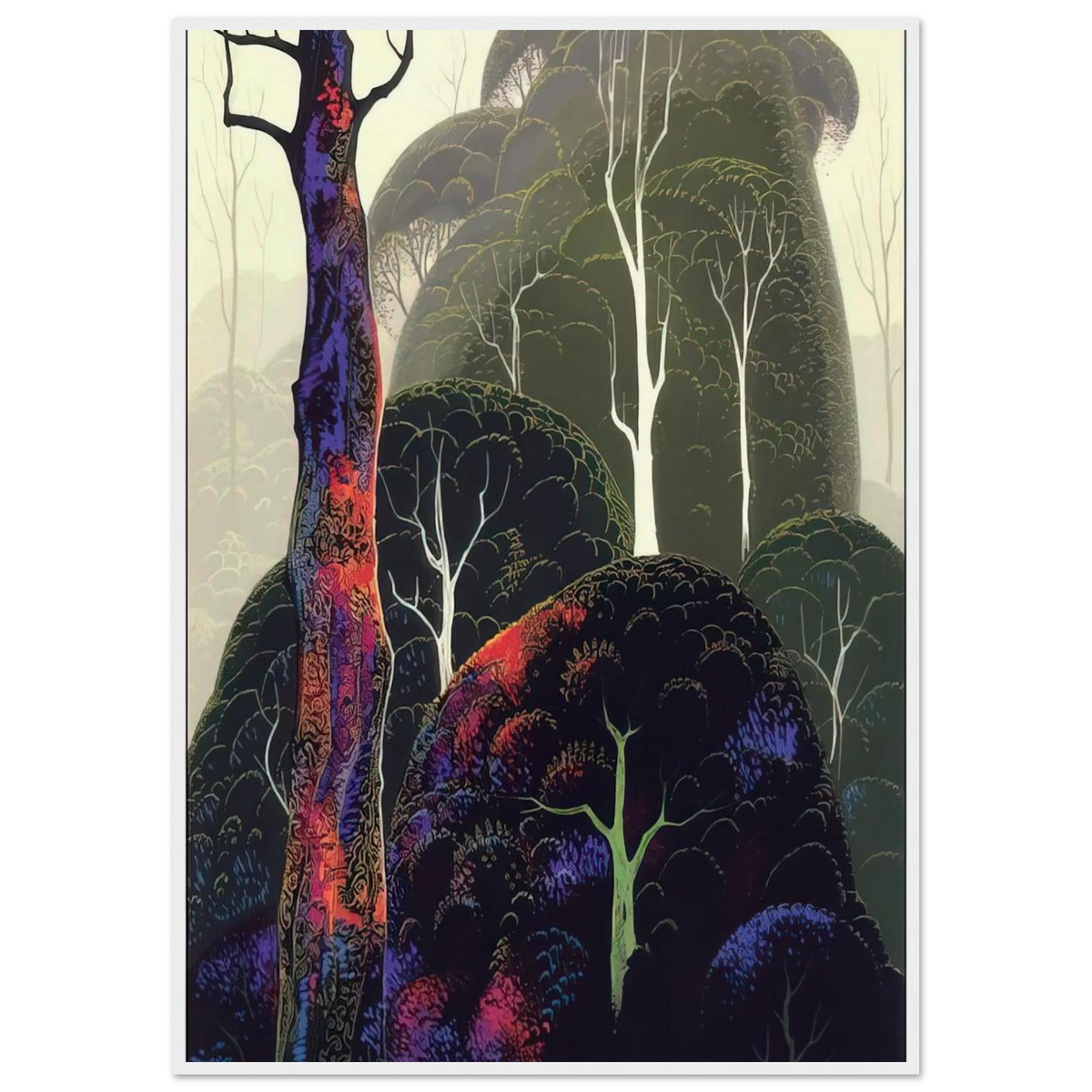 Early Autumn Framed Poster | Eyvind Earle Framed Prints Wall Art | Eyvind Earle Prints