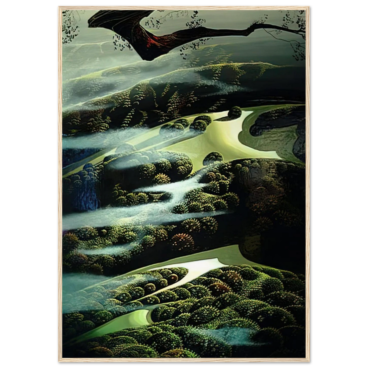 Carmel Valley Memory Framed Poster | Eyvind Earle Framed Prints Wall Art | Eyvind Earle Prints
