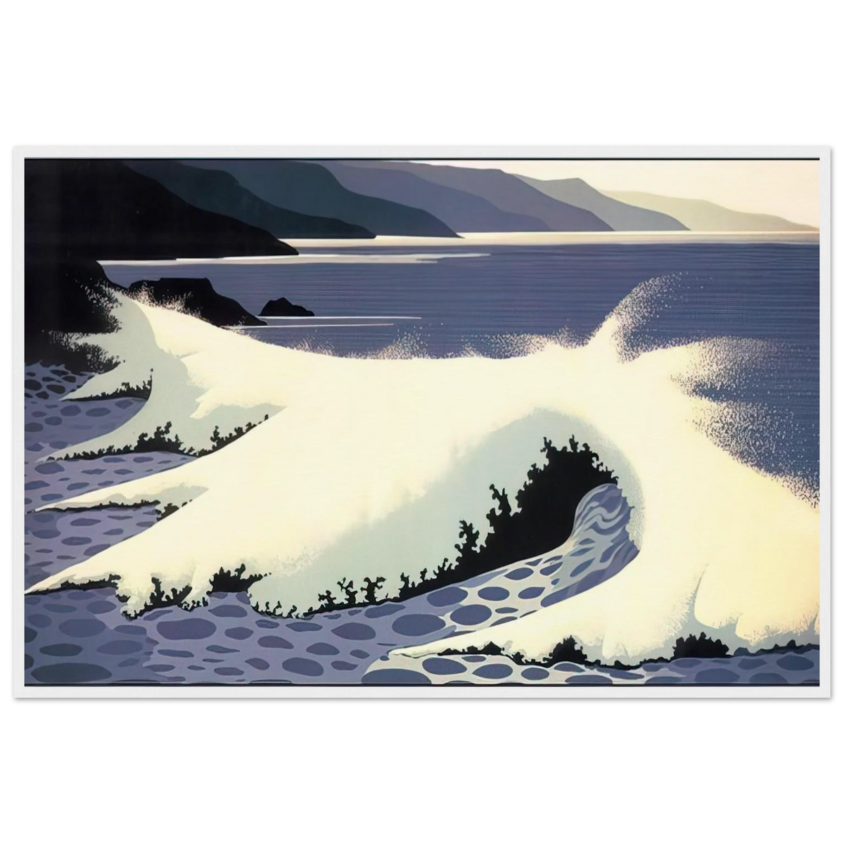 The White Wave Framed Poster | Eyvind Earle Framed Prints Wall Art | Eyvind Earle Prints