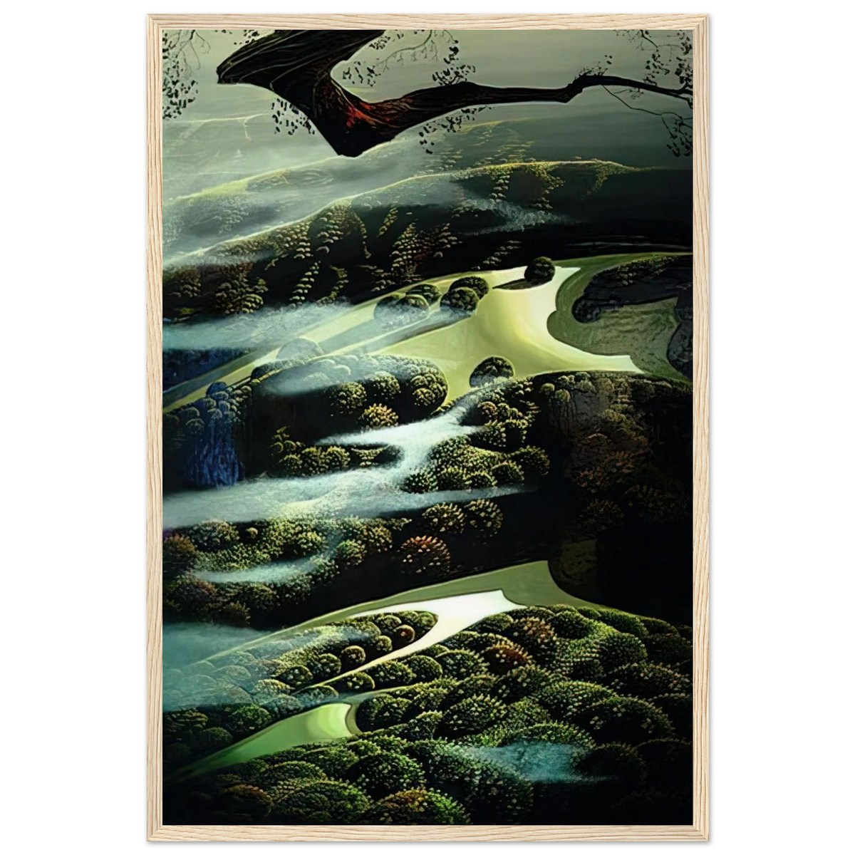 Carmel Valley Memory Framed Poster | Eyvind Earle Framed Prints Wall Art | Eyvind Earle Prints