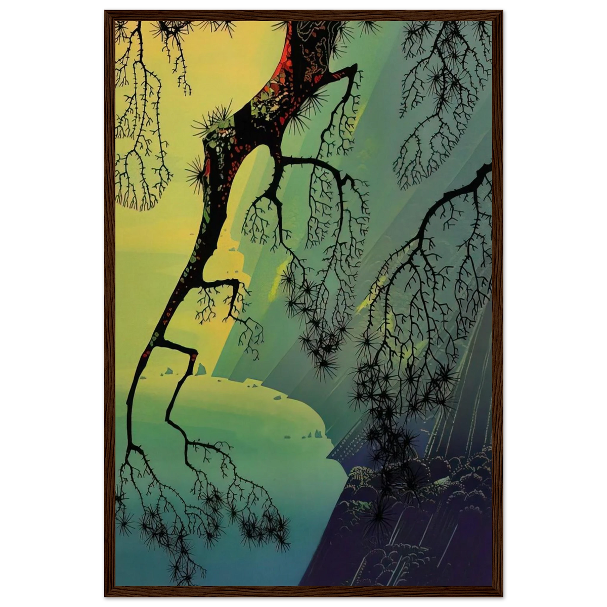 Fog Mist Framed Poster | Eyvind Earle Framed Prints Wall Art | Eyvind Earle Prints