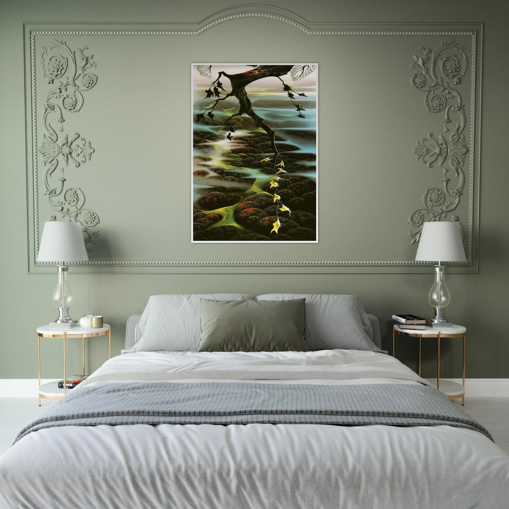 Fog Laced Hills Framed Poster | Eyvind Earle Framed Prints Wall Art | Eyvind Earle Prints