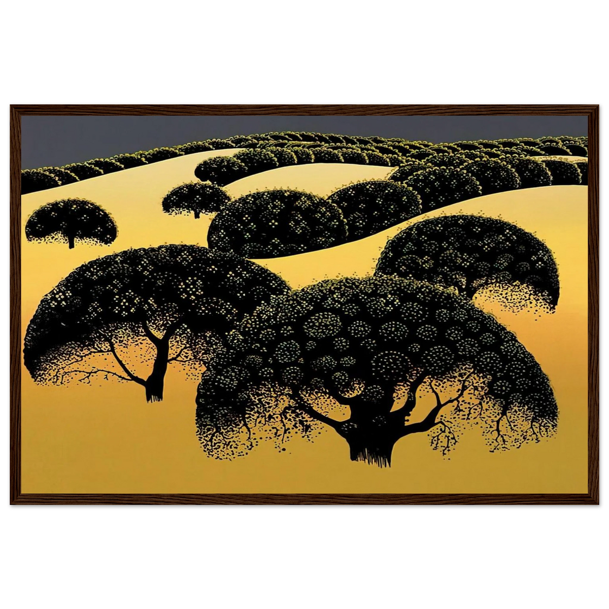 Santa Ynez Oaks Framed Poster | Eyvind Earle Framed Prints Wall Art | Eyvind Earle Prints