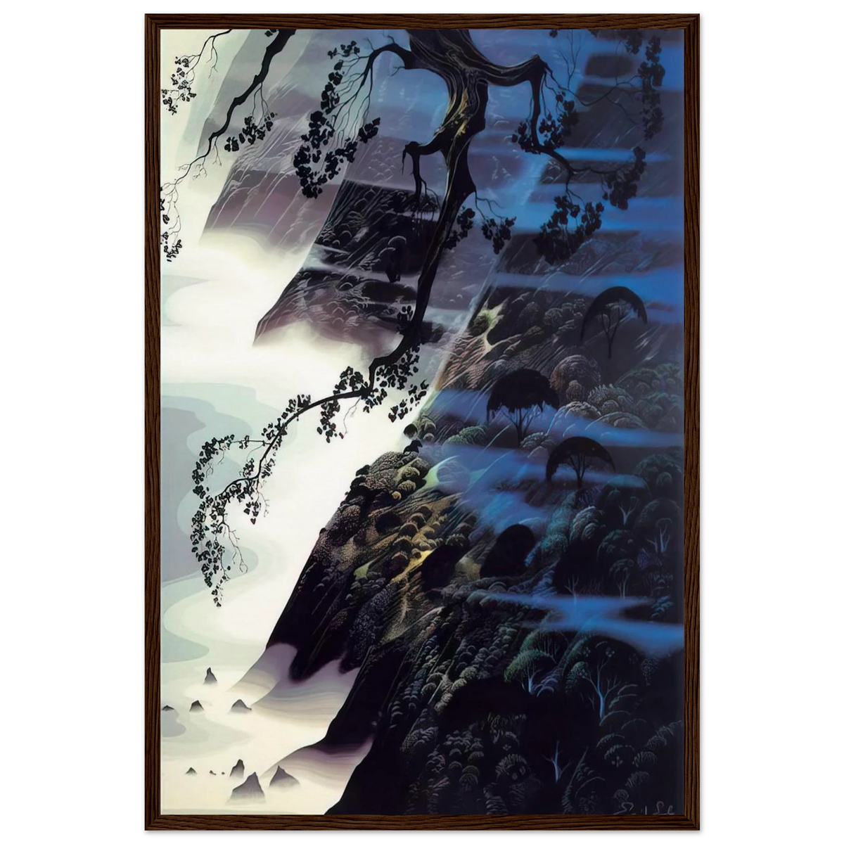 Sea Wind and Fog Framed Poster | Eyvind Earle Framed Prints Wall Art | Eyvind Earle Prints