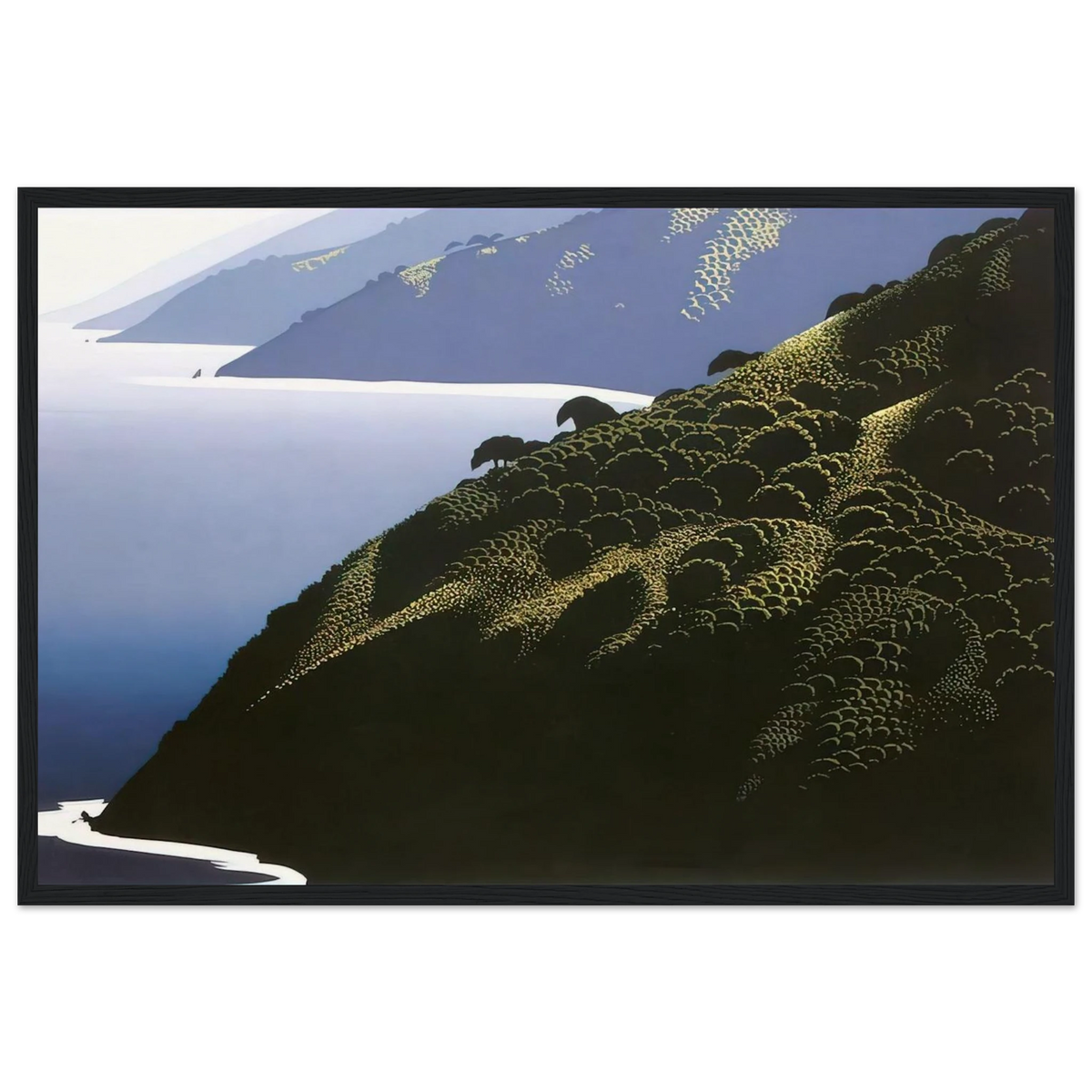 Big Sur Calm Framed Poster | Eyvind Earle Framed Prints Wall Art | Eyvind Earle Prints