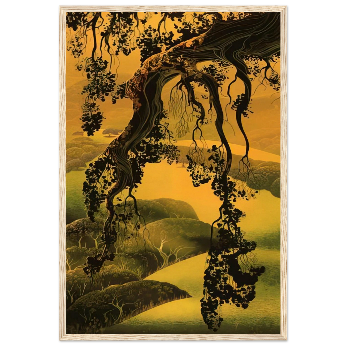 Yorktown Branch Framed Poster | Eyvind Earle Framed Prints Wall Art | Eyvind Earle Prints