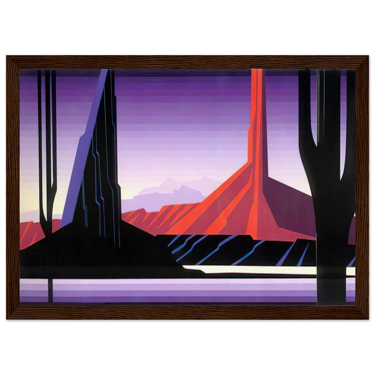 Beneath A Silent Sky Framed Poster | Eyvind Earle Framed Prints Wall Art | Eyvind Earle Prints