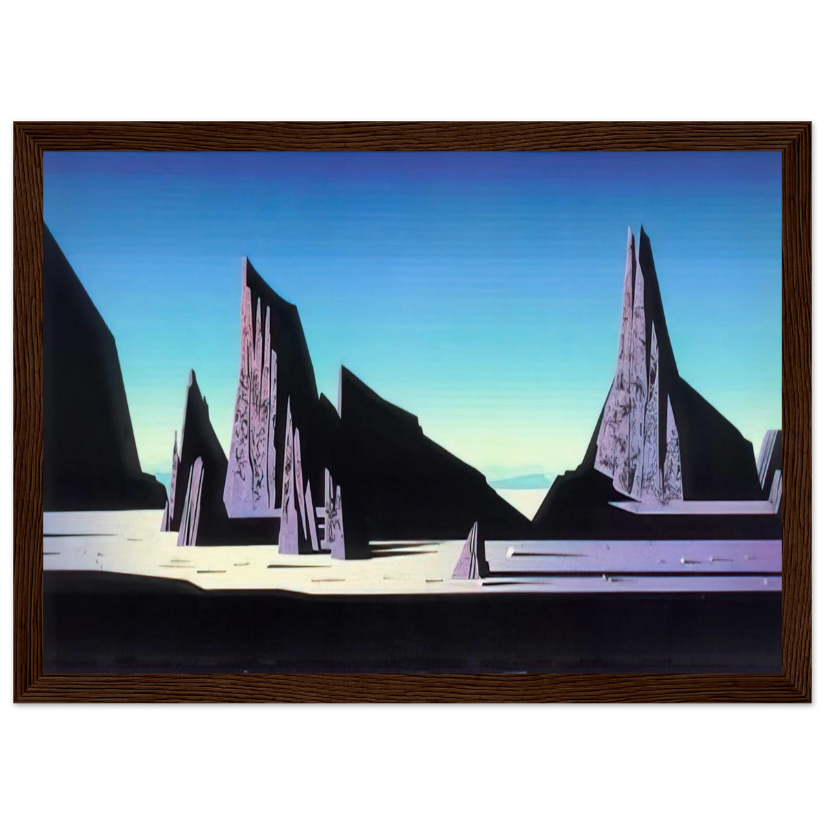 Desert Rocks Framed Poster | Eyvind Earle Framed Prints Wall Art | Eyvind Earle Prints