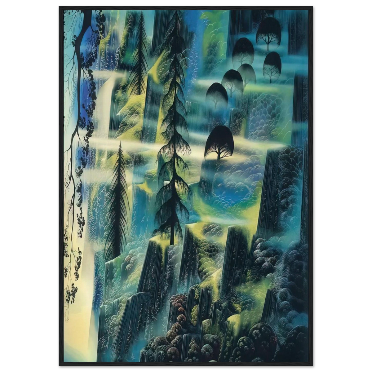 Where Eagles Fly Framed Poster | Eyvind Earle Framed Prints Wall Art | Eyvind Earle Prints
